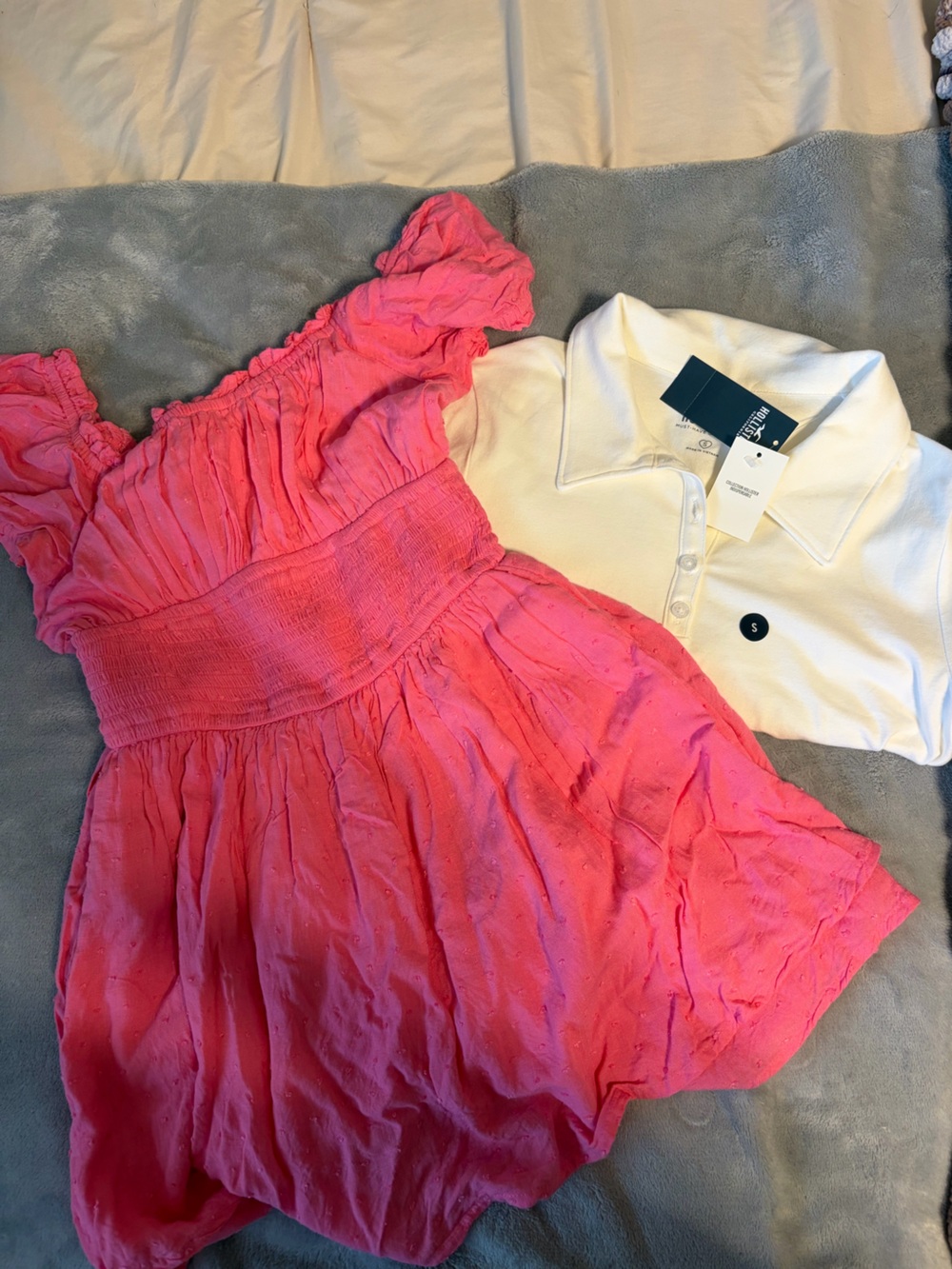 Hollister White Logo Tee